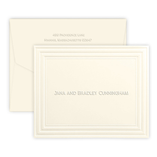 Embossed Embassy Folded Note Cards